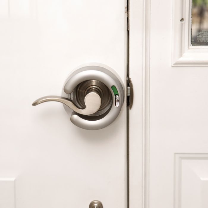 Makone Door Lever Lock Child Safety Door Proof Lock Handle Upgraded 3M Adhesive Pets Protective Door Lock 2-Pack White 